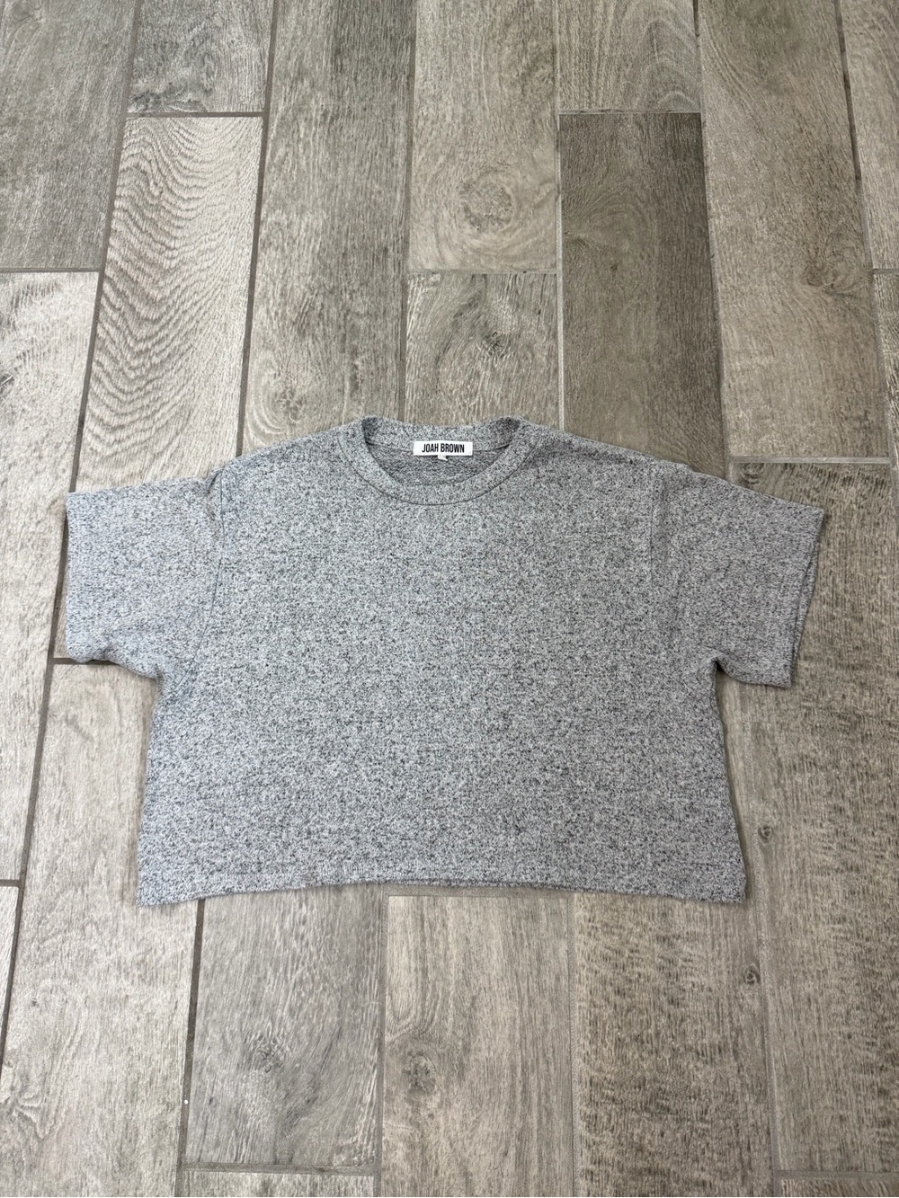 Joah Brown Gray Marled Crewneck Tee